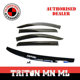TRADIESCHOICE Bonnet Protector + Weathershields for Mitsubishi Triton MN ML 2006-2014 | Complete Protection and Style Package